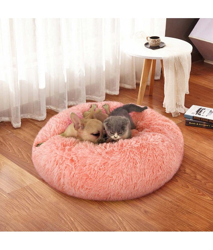 Pado Pet Fluffy Donut Cushion - Pink L