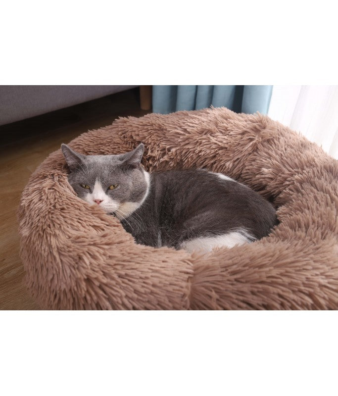 Pado Pet Fluffy Donut Cushion - Brown L