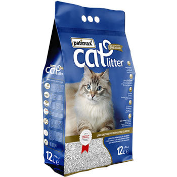 Patimax Premium Ultra Clumping Cat Litter Unscented 12L