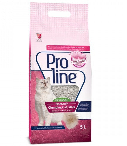 Proline Bentonite Cat Litter 5L Baby Powder