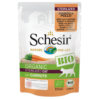 Schesir Bio Beef and Chicken With Carrots Sterilized Cat 85g