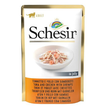 Schesir Cat Jelly Tuna Chicken Shrimps 85g