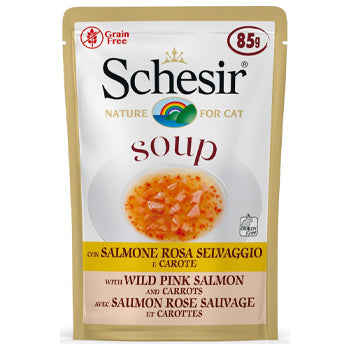Schesir Cat Soup - Wild Pink Salmon and Carrots 85g