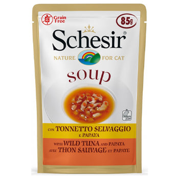 Schesir Cat Soup - Wild Tuna and Papaya 85g