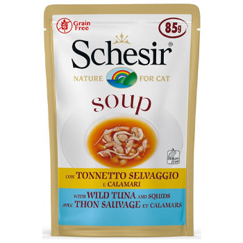 Schesir Cat Soup - Wild Tuna and Squid 85g