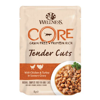 Wellness Core Tender Cuts Chicken & Turkey Cat 85g